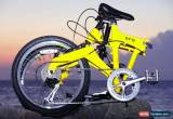 Classic Downtube 9FS Yellow Full Suspension Folding Bike 9 speed ( 27speed compatable ) for Sale