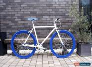 Teman WHITE BLUE - new Single Speed Freewheel Road Bike Flip Flop hub bicycles for Sale