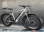 NEW! FATBIKE 28MPH OPEAK EBike Electric Bike SILVER 9 Speed Bicycle e-bike 750W for Sale